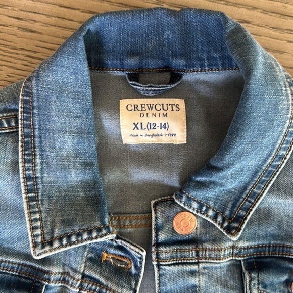 J Crew / Crewcuts XL 12-14 Girls Denim Jacket Never Worn - Picture 3 of 6